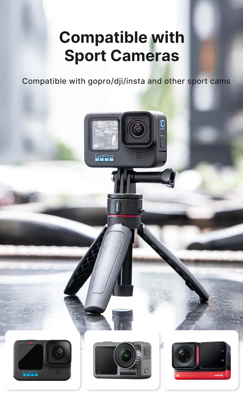 MT-09 expands Go Pro vlog tripod mini portable tripod as Go Pro he ro 8 7 65 black session Os mo camera