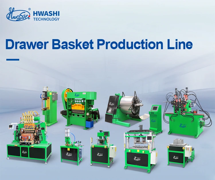 Hwashi large metal storage basket stainless steel wire basket production line,We can customize welding wire mesh basket