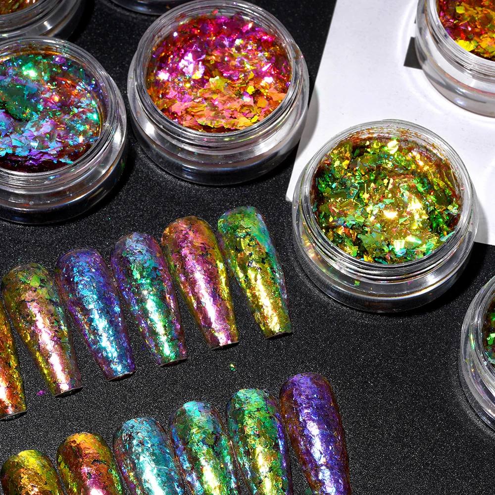 Bulk Sale Factory Offer OEM service Nail Charms Flakes Chunky Powder