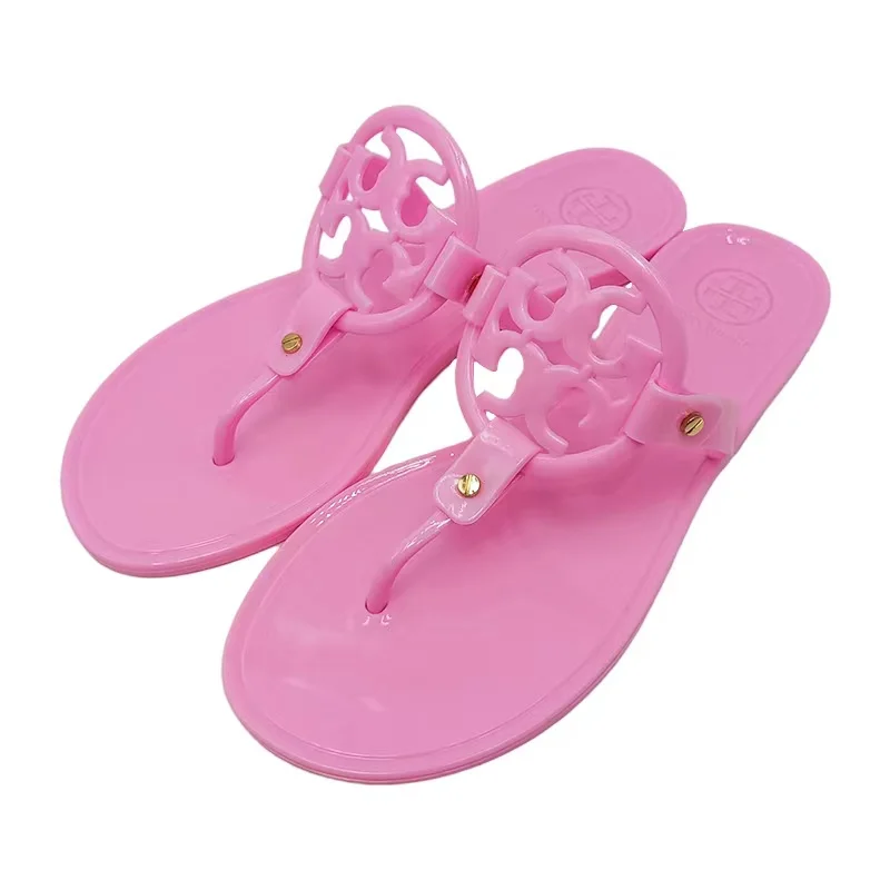 Factory Direct Sell Cheap Comfy Brand Jelly PVC Flip Flops Shoes Jelly Flip Flops Wholesale for Women
