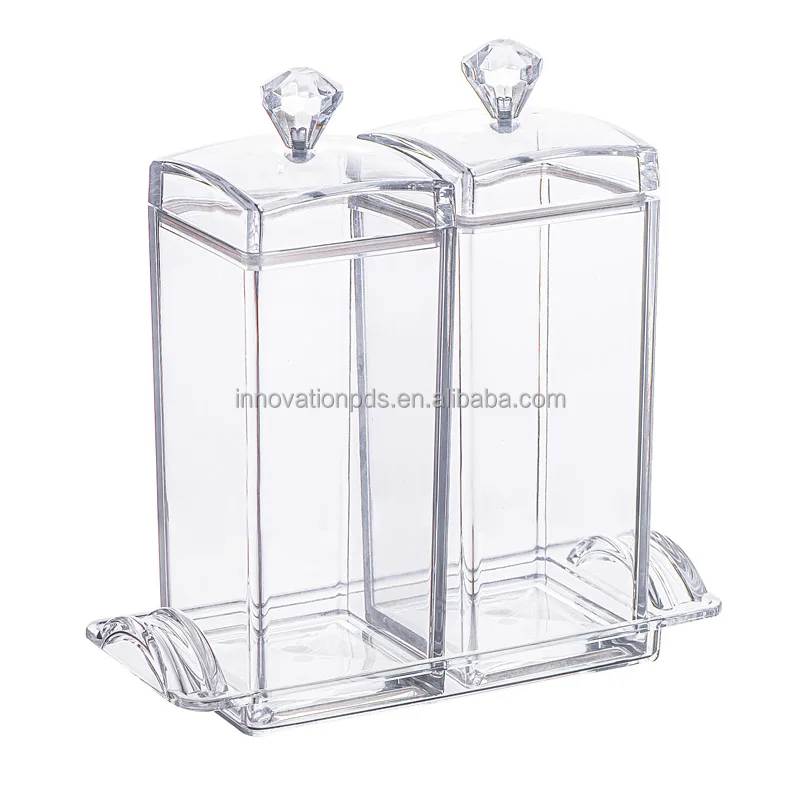
5832LS2 1800ML 2Pcs:Hot Selling Food Grade Acrylic Tank Cereals Storage Jars Sealing Food Preservation Plastic Bottles 