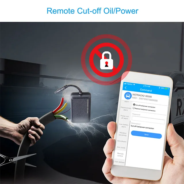 Water resistant ET210 E-bike motorcycle truck ET310S ET200N jimi gps locator with low battery protection