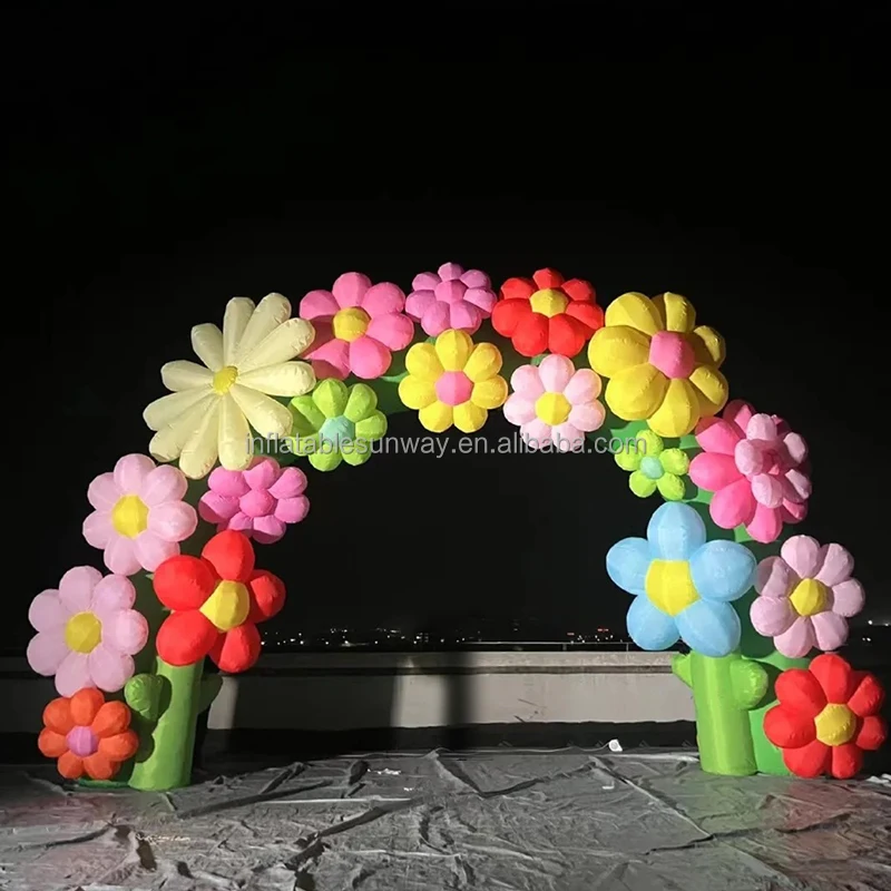 Pretty Adhesive Flower Arch Inflatable Archway for Event Entrance for Outdoor Advertising Inflatables