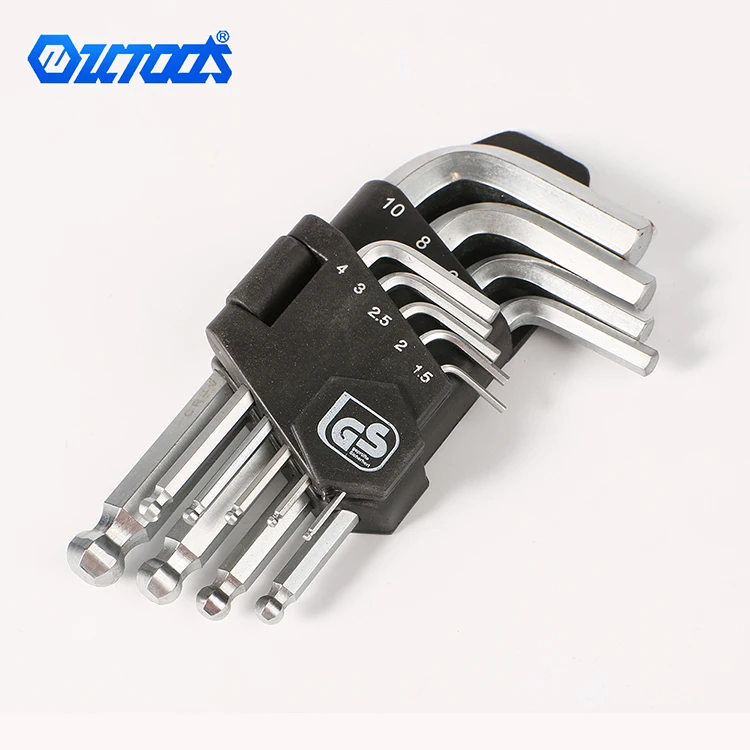 Qixin 9PC Allen Ball Point End Short Arm Hex Key Wrench Set Japanese Brand OEM Hand Tools