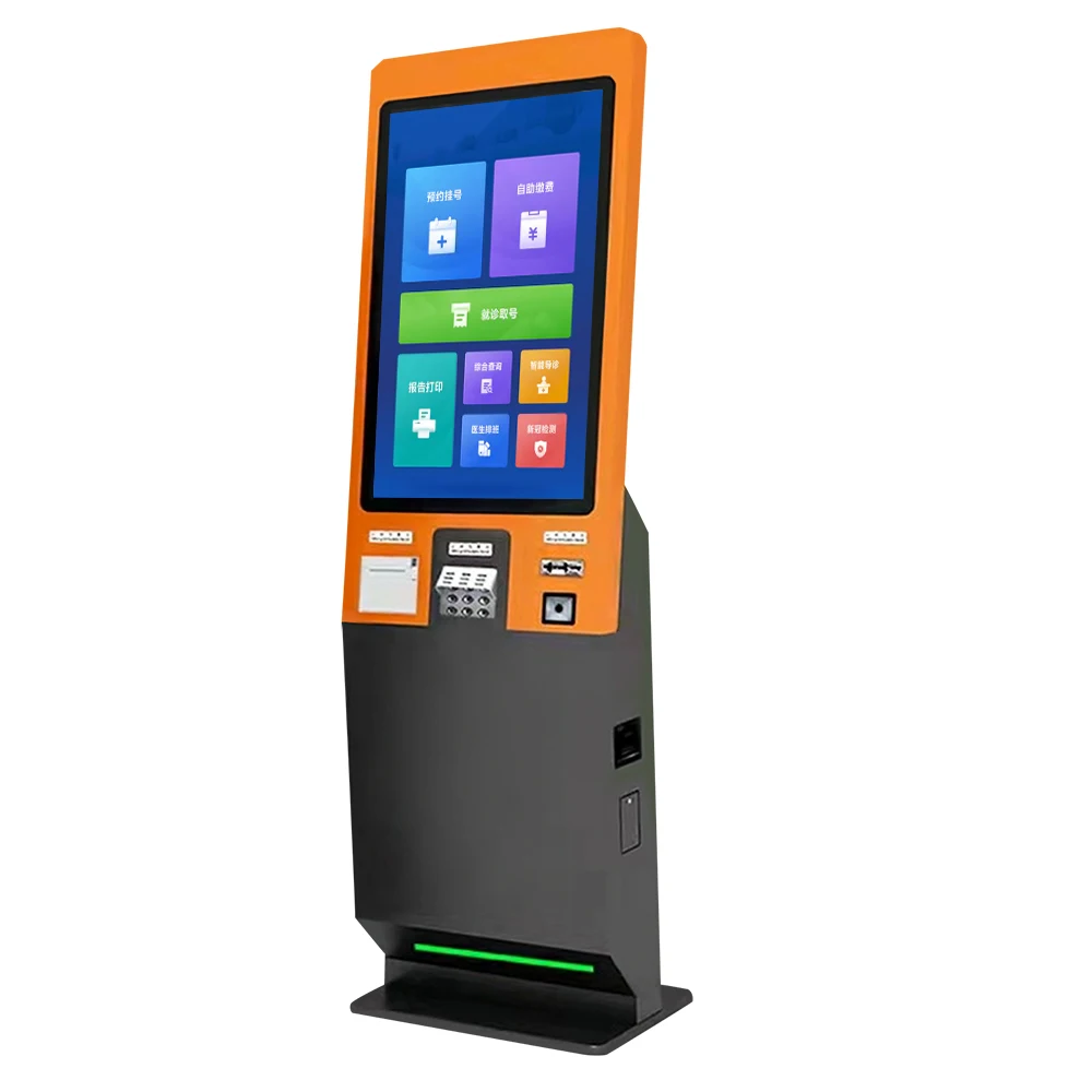 All in one cash exchange terminal touch screen self service ATM machine coin bill acceptor payment kiosk
