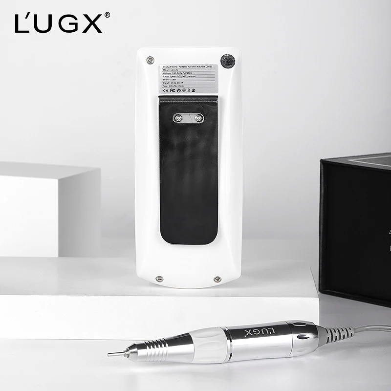 LUGX Custom Logo 30000 rpm Profesional Acrylic Cordless Rechargeable Professional Electric Portable Nail Drill Machine