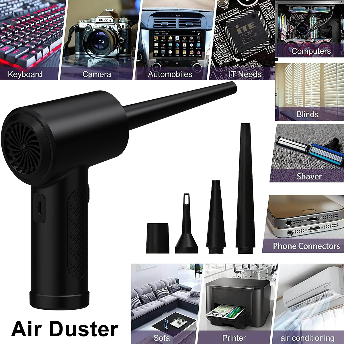 Multi-functional wireless electric dust blower Can be used as a computer accessory Easy to carry can be used outdoors air duster