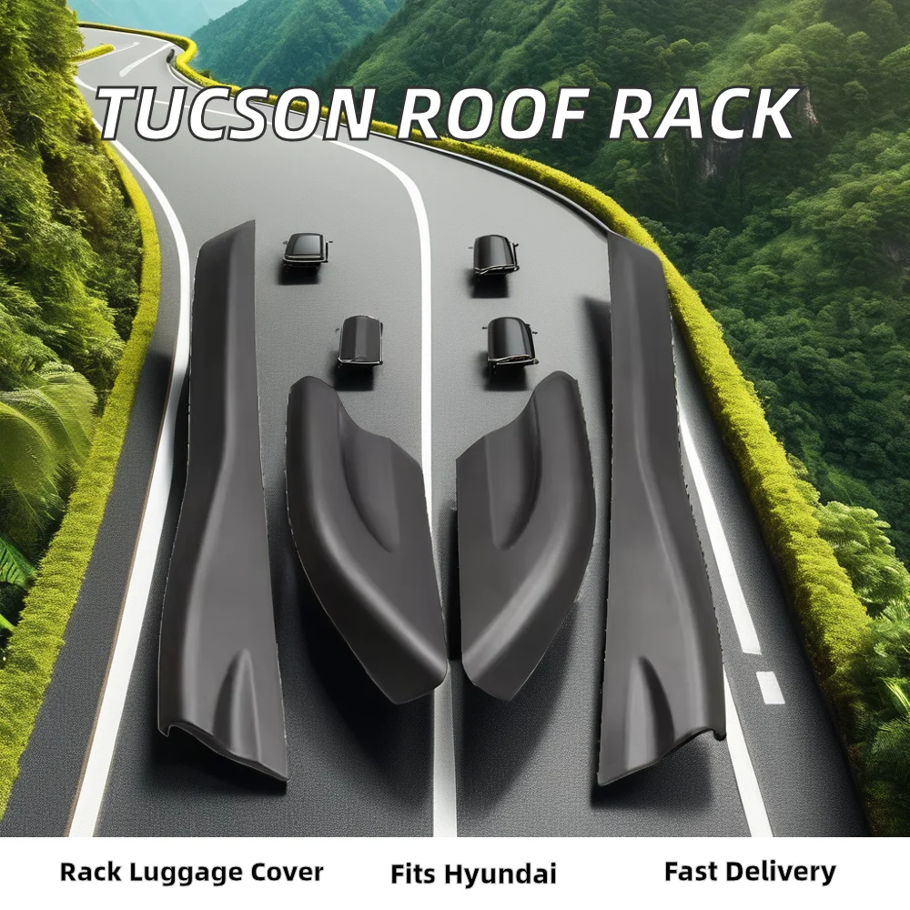 Hyundai Tucson 2005~2009 Car Roof Rack Luggage Cover Aluminium Roof Rail 872910L000 Roof Caps Compatible