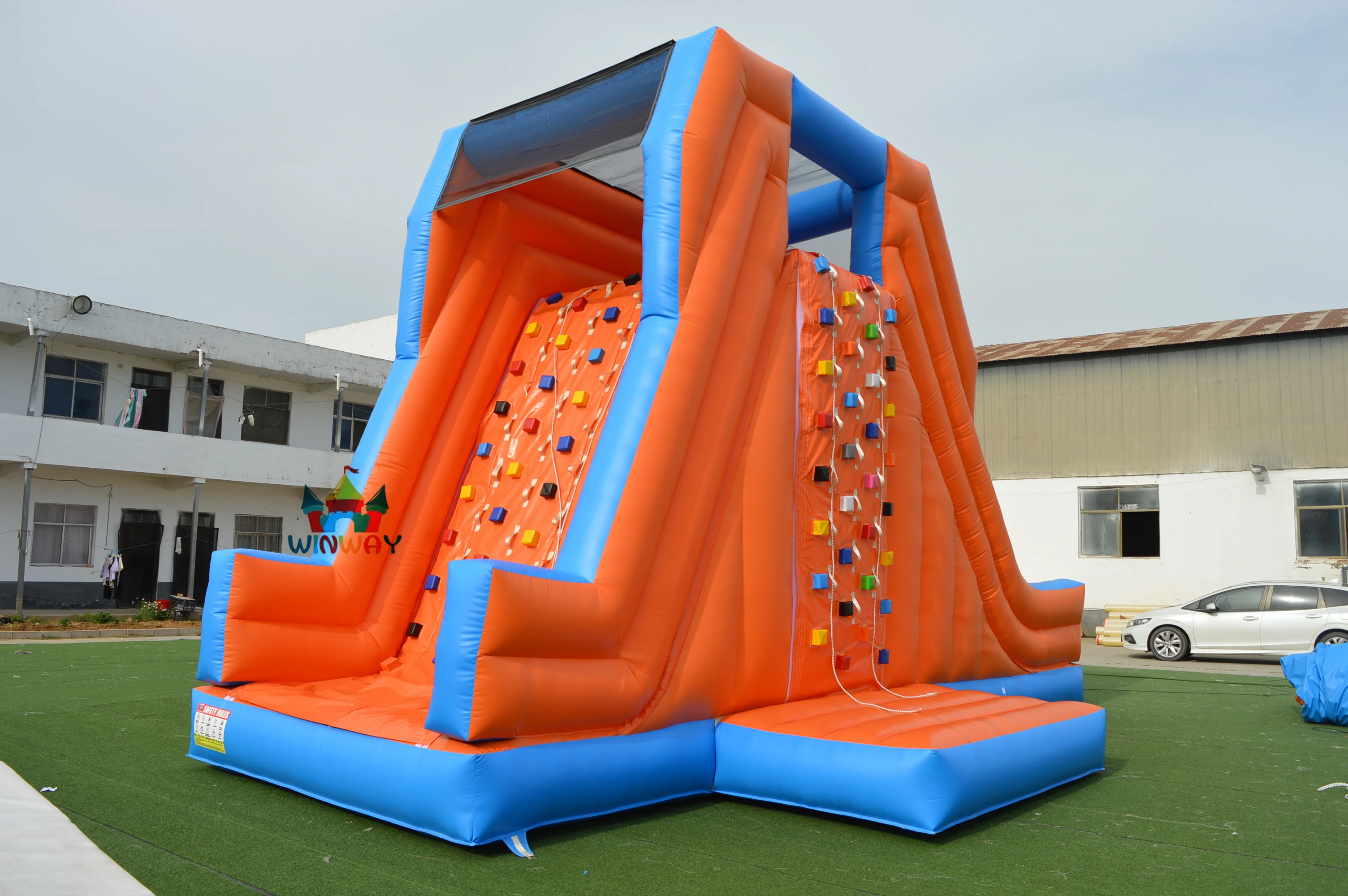 Commercial Inflatable Games Inflatable Climbing Wall With Slide Inflatable Rock Climbing Wall Tower Mountain Obstacle Course