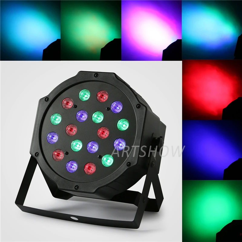 par led 18x1w rgb dmx 512 control slim mini wash stage par 18pcs 1W flat slim led par