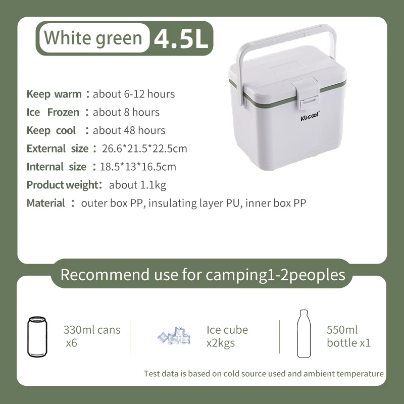 kbcool 4.5L Portable Insulation Cooler Box Factory Wholesale PP/PE Material for Food Beer & Drink Storage