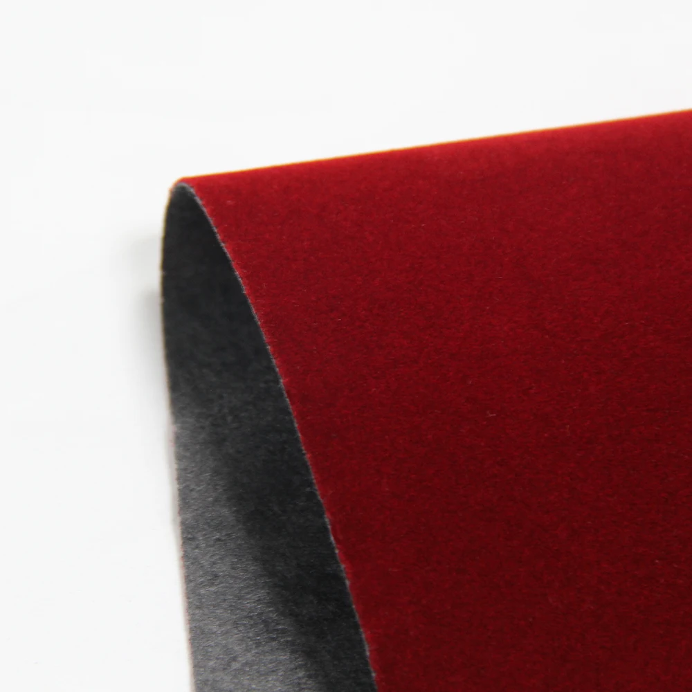 Support OEM Self Adhesive Spunlace Long Pile Knead Flocked Velvet Lining Fabric For Pendant Box