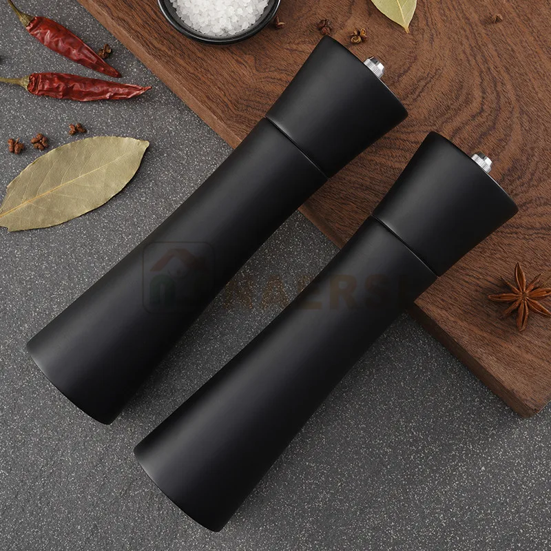 High Quality Wooden Salt and Pepper Grinder Set Black Pepper Mill  Manual Pepper Grinder Mill  with Ceramic Core