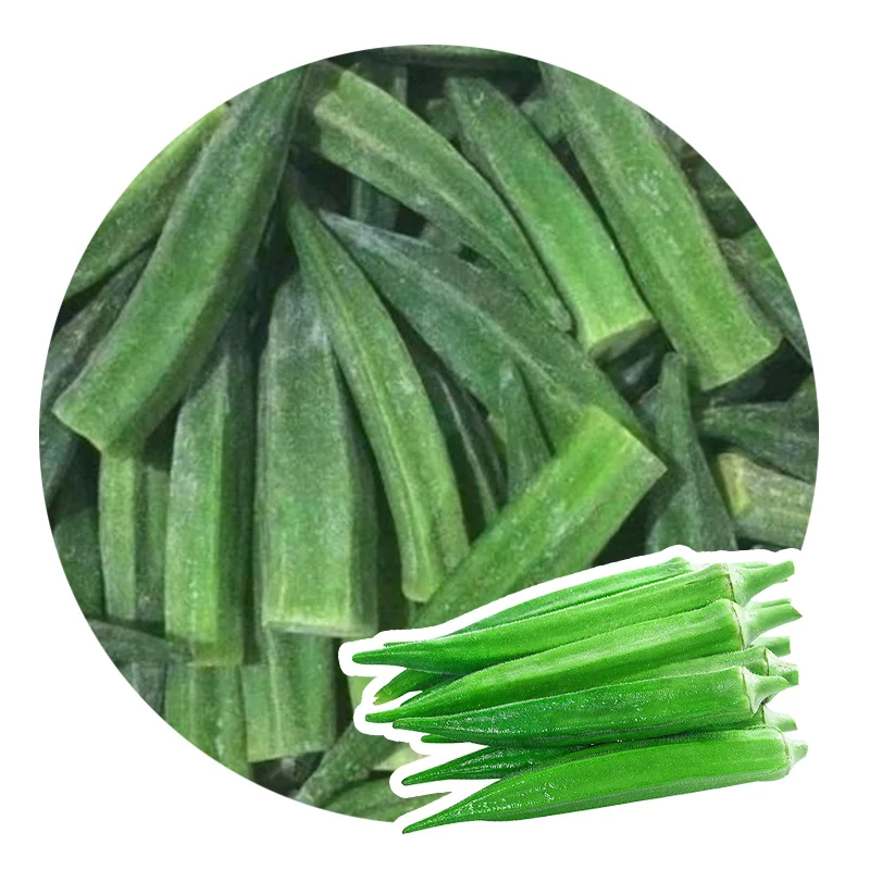 Hot selling frozen vegetable okra factory supply organic frozen okra best price export okra