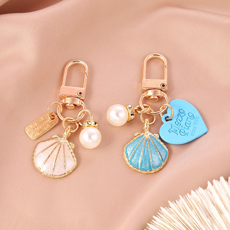 New starfish shell keychain pendant airpods case bluetooth headset case bag charm small gift keychain pendant