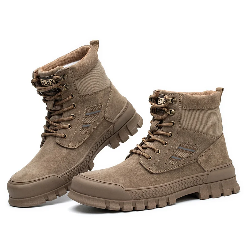 High quality black Leather Safety Shoes Industrial Cheap Work Shoes Security Shoes Steel toe