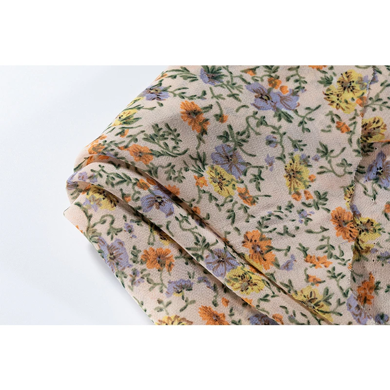 
Customized multi-color hot-selling printed chiffon fabric skirts and scarves are available 