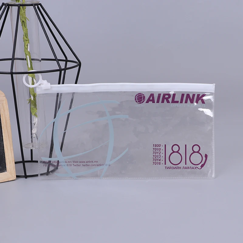 Недорогой прозрачный пенал для ручек, стационарный мешок, ПВХ прозрачный пенал на молнии с держателем для карт