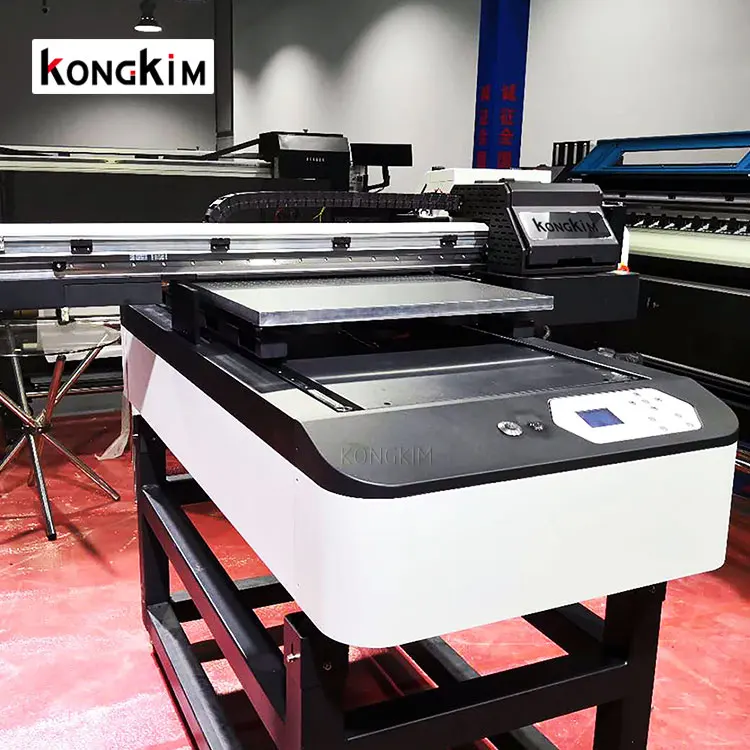 6090 UV Flatbed Printer with varnish a1 uv ab film uv dtf printer for sticker printing