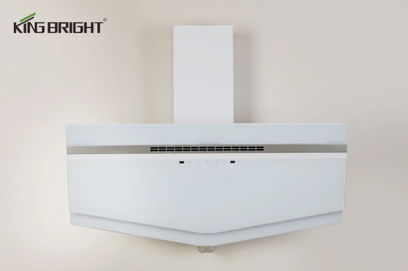 90cm Shield Shape Electric Kitchen Extractor Hood Wall-Mounted Chimney Range Hood for Household Use