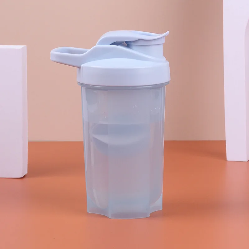500ML Shaker Cup Protein Powder Shaker Fitness Portable Shaker Bottle with Handle