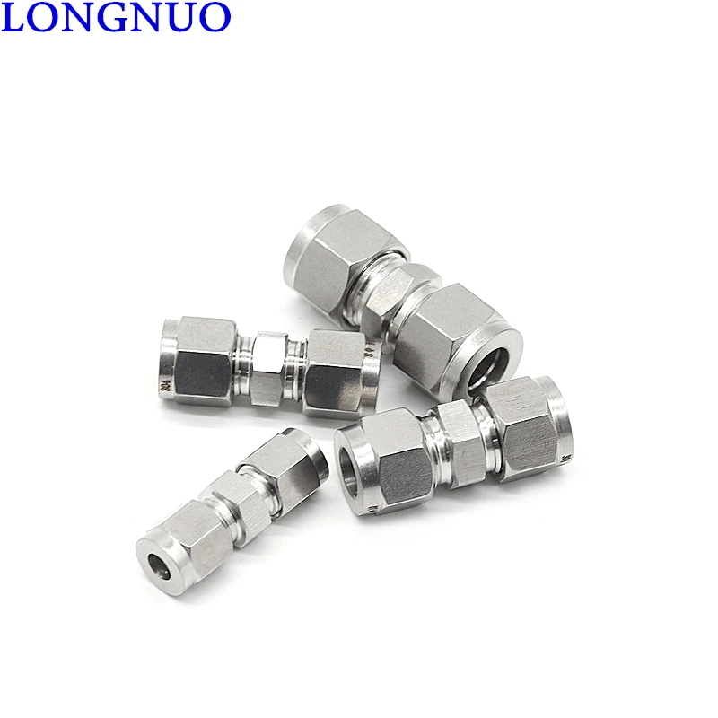 304 316 stainless steel card sleeve type straight-through intermediate connector fast copper tube diameter change