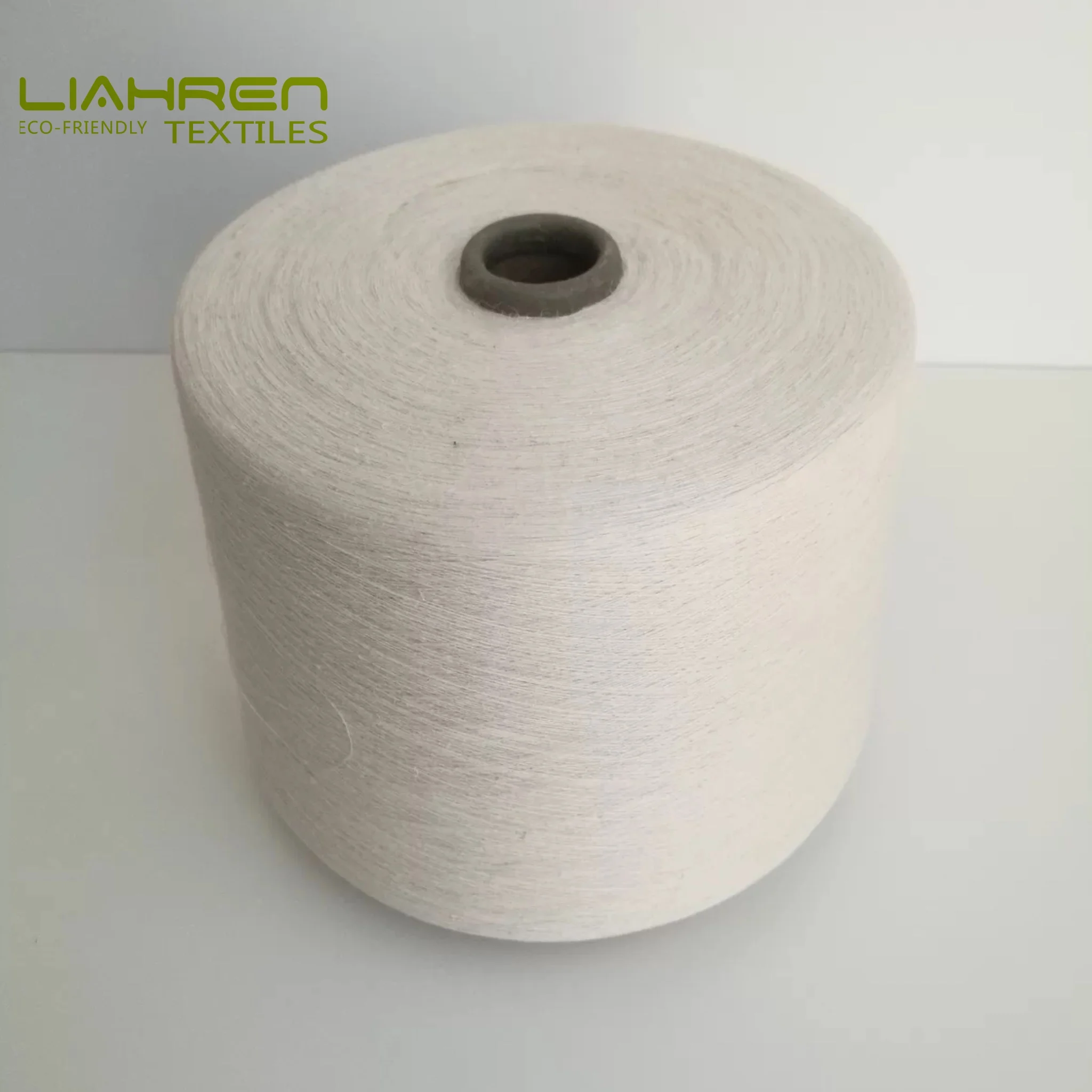 Ne21/1 55%hemp 45%recycle polyester  blended yarn hemp ring spun yarn for knitting