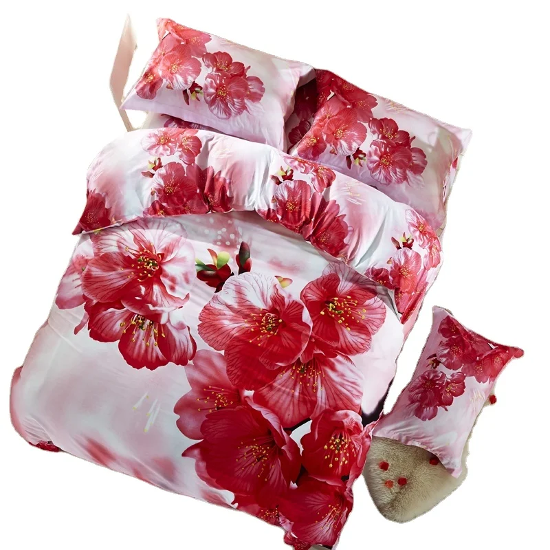 Новые товары, трехмерное одеяло, двуспальная ткань, домашнее постельное белье, Комплект постельного белья по низкой цене