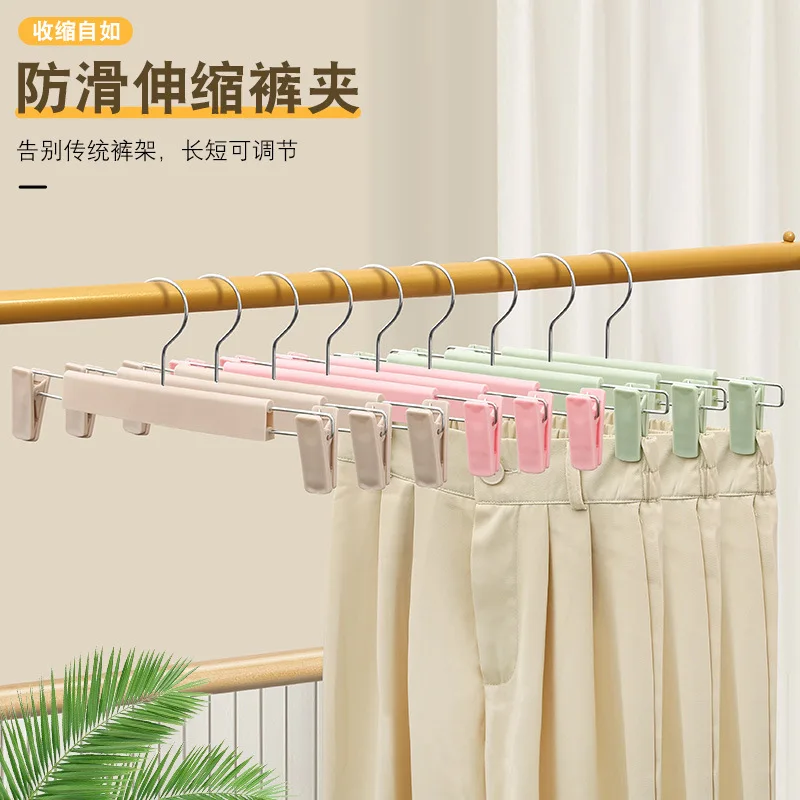 FMH071 The new listing Hook Clip Abs Plastic Hanger with metal hanger Classic fashion Color spray painting pant pant hanger