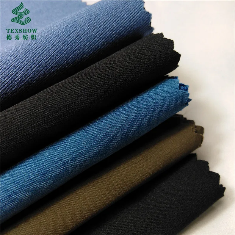 nylon polyester spandex elastane woven 4 way stretch mountaineering hiking climbing jacket pants fabric