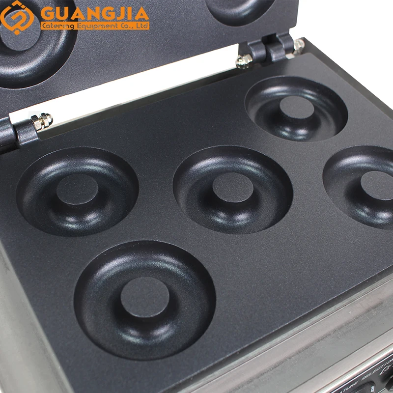 Commercial Mini 5-Hole Donut Maker Machine Nonstick Stainless Steel Home Restaurant Snack Waffle Doughnut Home Food Stainless