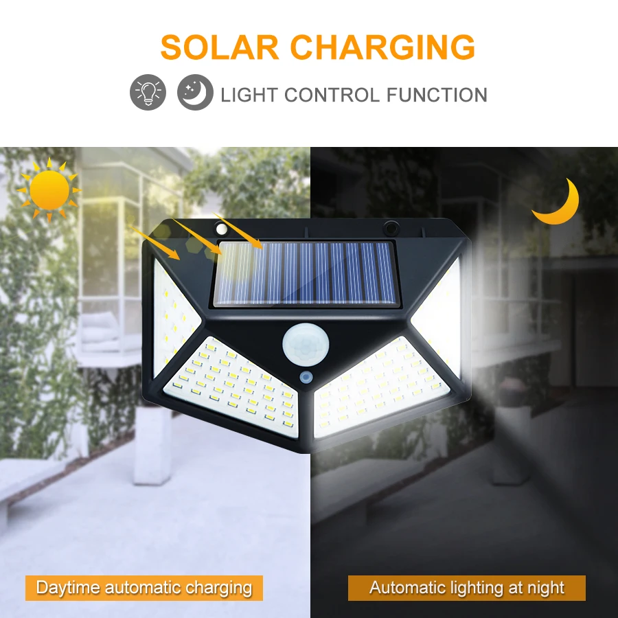 New Dusk To Dawn Exterior 212 Led Outside Lighting Waterproof Outdoor Garden Led Solar Powered Sensor Wall Mount Mounted Light