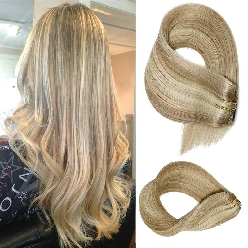 Wholesale Volume Clip Hair 100g/120g/150g Customized Virgin Remy Human Clip In Extensions