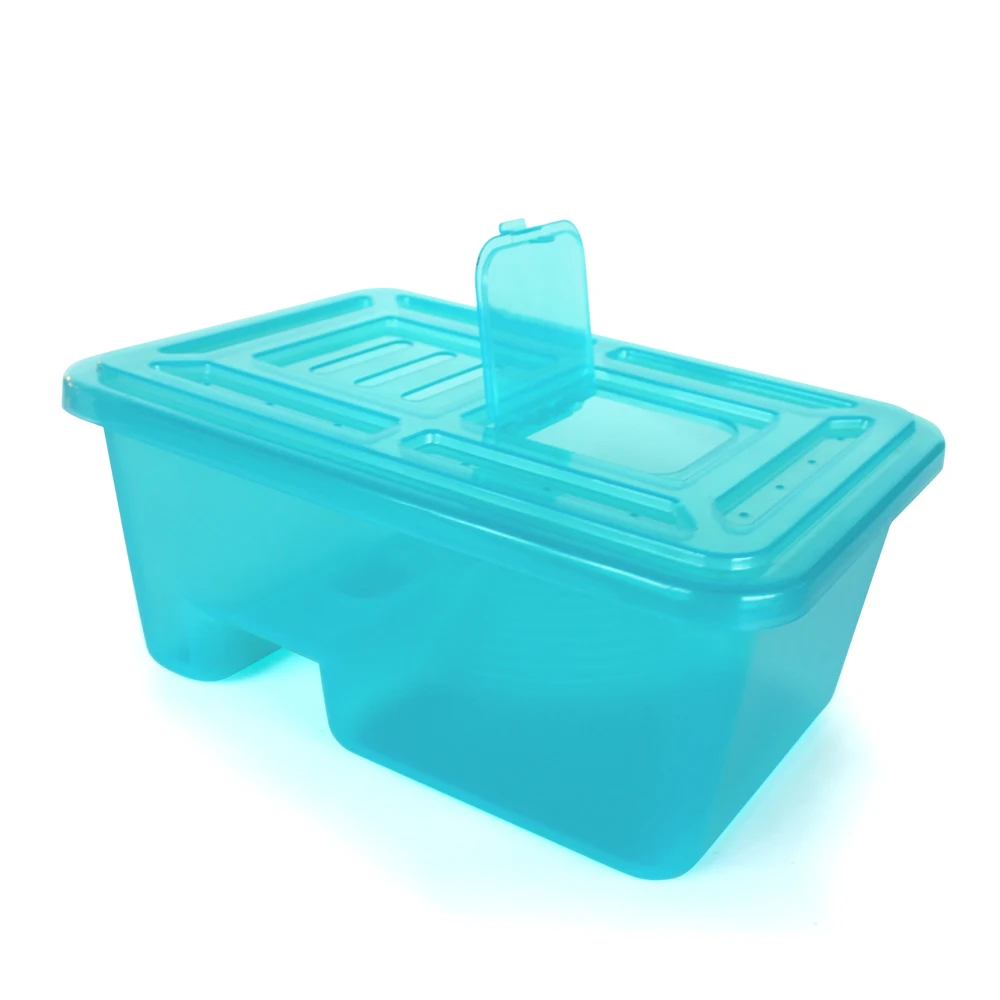 Plastic Fish Tank Turtle Aquarium | Anti Escape Aquarium Fish Turtle Tank with Lid Cover | Portable Aquarium Fish Turtle Tank