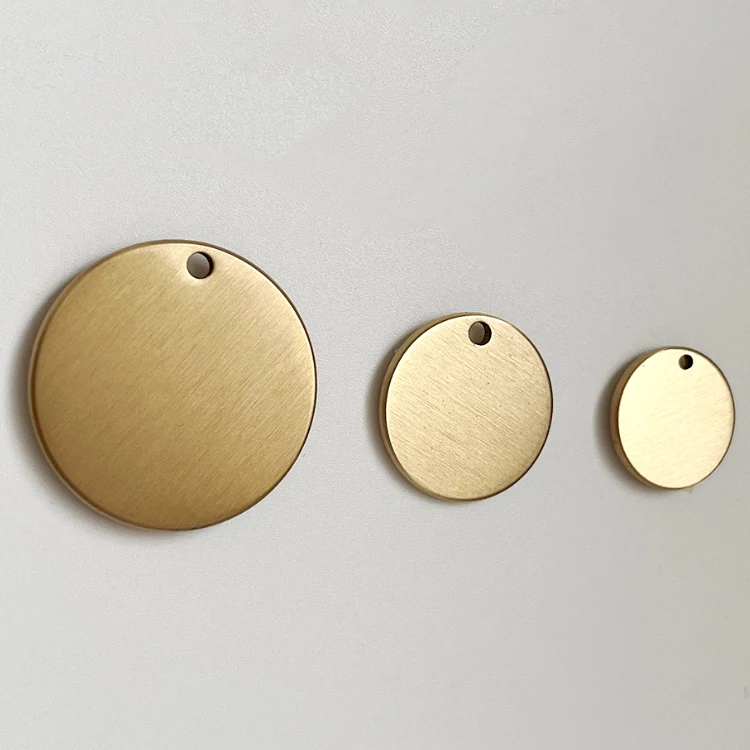 Factory Custom Two-Sided Blank Hexagon Shaped Nameplate Lettering Metal Plate Wholesale Brass Dog Tags For Logo Engraving