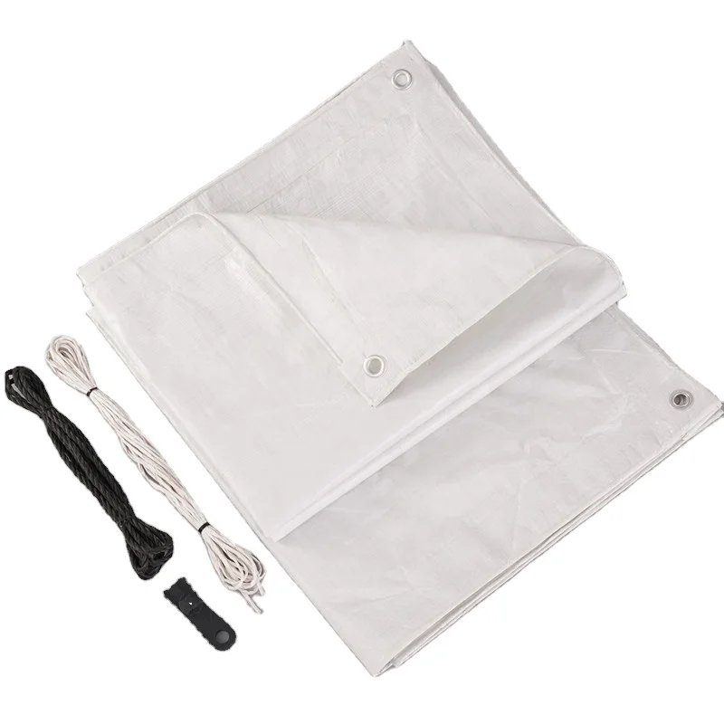 White Waterproof PE/PVC Tarpaulin Cover for Truck/Boat/Tent in China