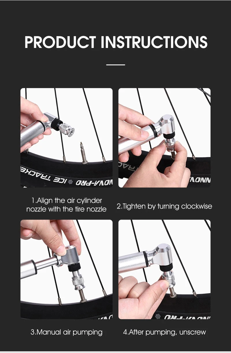High Pressure 300psi Double-Action Mini Electric Bicycle Pump Portable with Schrader Presta Valve for Road Bikes