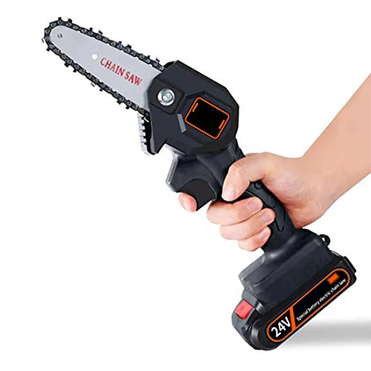 
Hot Sale Portable 4 inch Electric Chainsaw Household Rechargeable Lithium Battery Electric Saw For Christmas Tree 