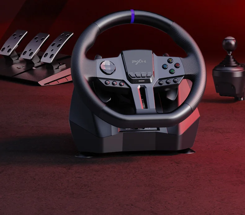 PXN V9 GEN2 900 Degree PC Gaming Racing Steering Wheel With Pedal and Gear Stick for PS4 Xboxes