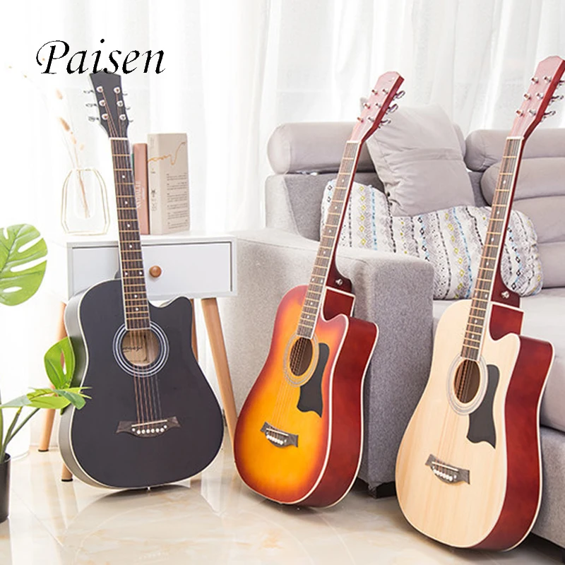  Paisen гитары ra acustica_classica chitarra дешевые начинающих 38 дюймов ель шпон гитарра Акустическая