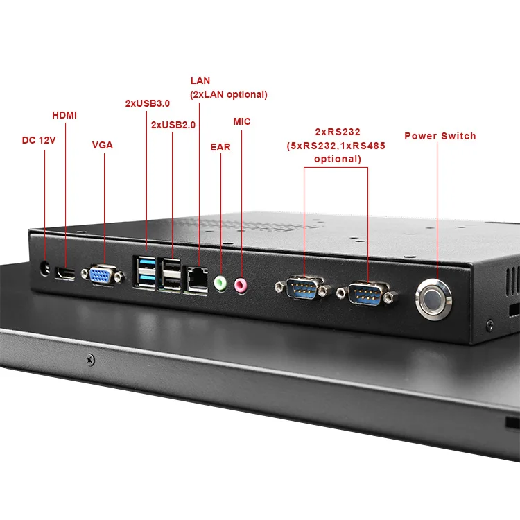 17 inch win10 Linux touch screen industrial touch screen Panel pc Industrial Embedded Open Frame panel pc