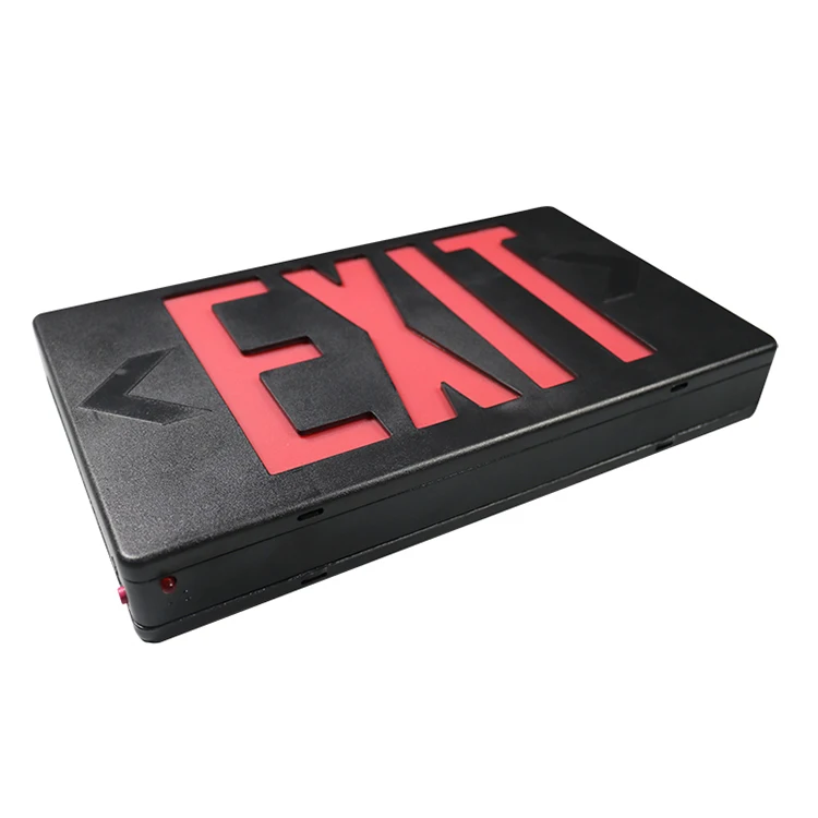 Black body CEC T20 Qualified 120-277V LED Emergency Exit Lighting Fixtures with 2 LED Heads and Back Up Batteries