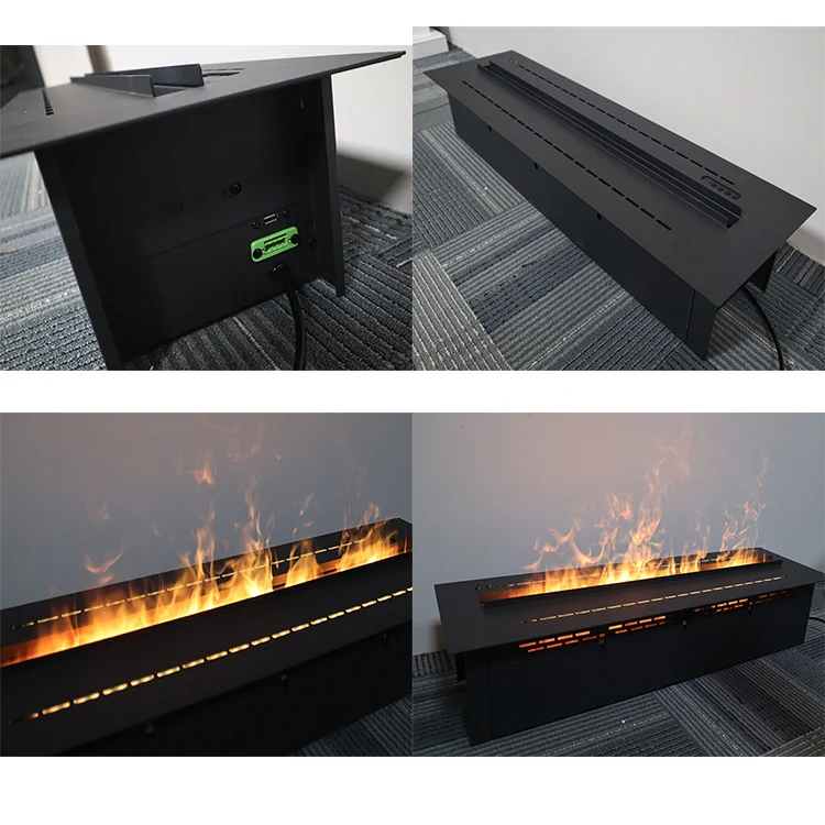 Insert Water Vapor Fireplace 1000mm  Remote Control 7 Flame Colors Decorative Electric Fireplace Fog 3D