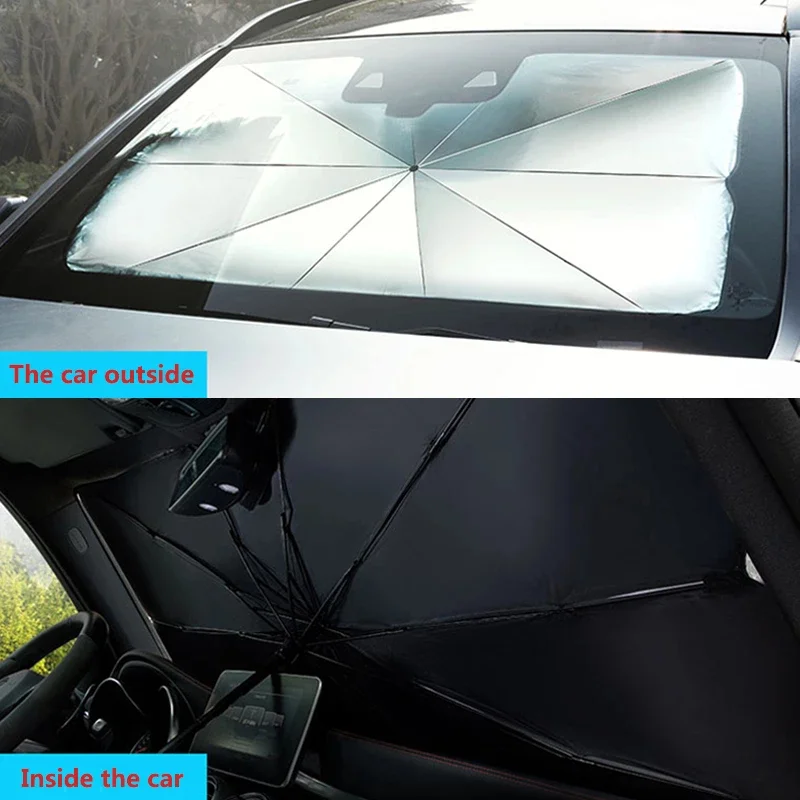 Custom Car Sunshades Foldable UV Blocking 190T Car Umbrella Car Front Windshield Protector For Kids For Trucks