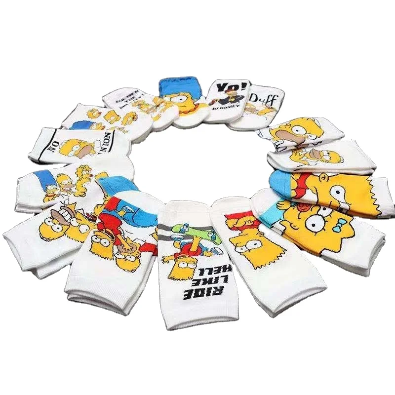 
Up-grade the Simpson cartoon ankle socks for men and women socks fashion wholesale 