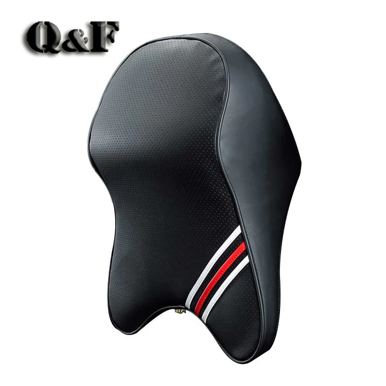 2020 New Design Adjustable Car Seat Headrest Head Neck Pillow Silky Linen Pad Neck Rest Memory Foam Pillow