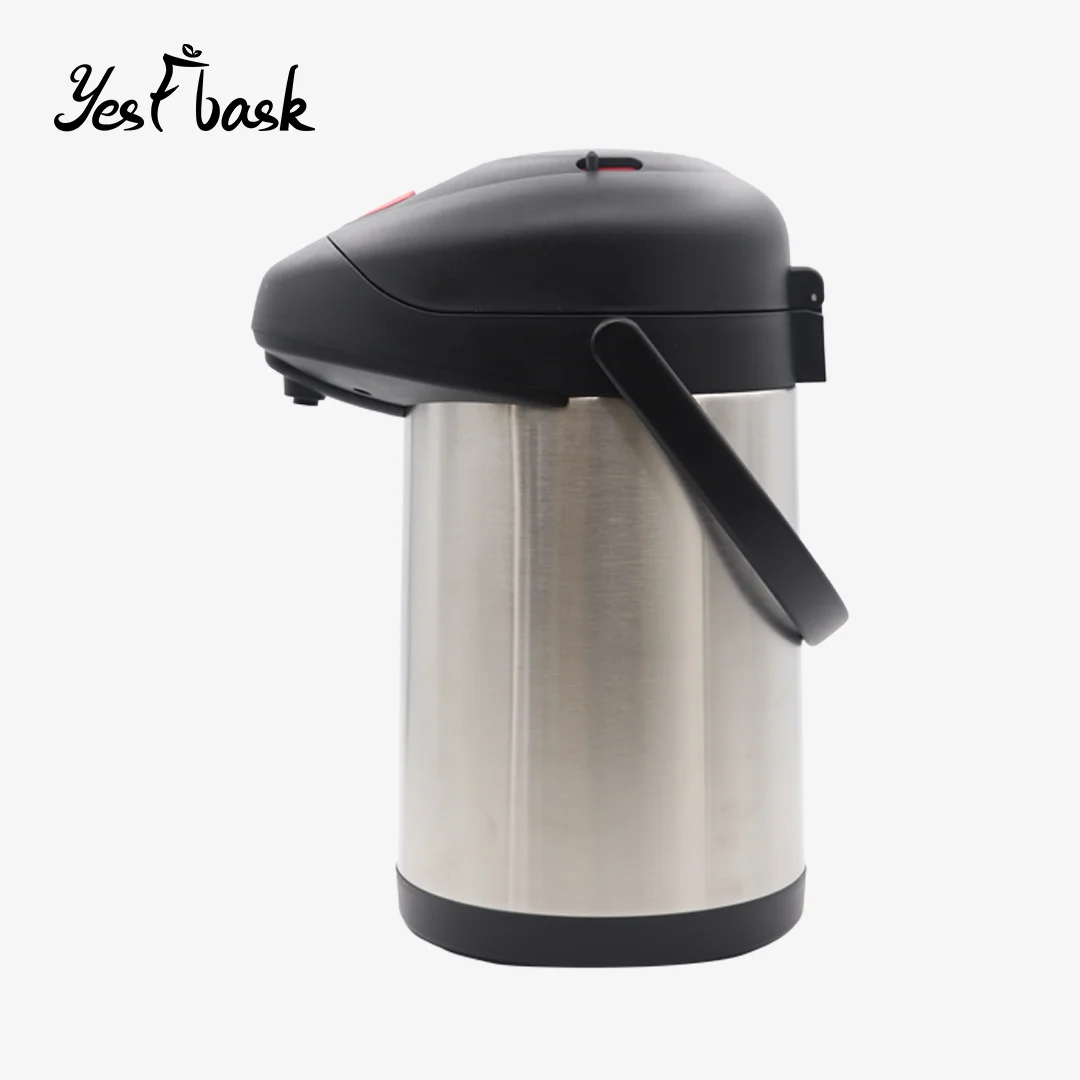 Airpot Coffee Dispenser with Pump Thermal Beverage Dispenser Stainless Steel Multi-capacity Jug