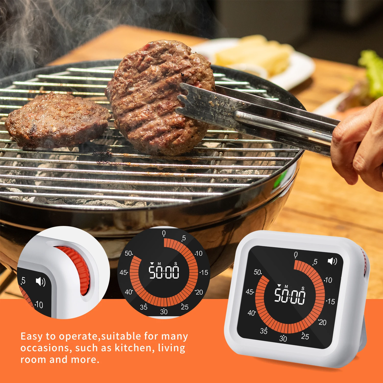 LED classroom Countdown clock Time timer Visual Low battery reminder Digital Kitchen timer
