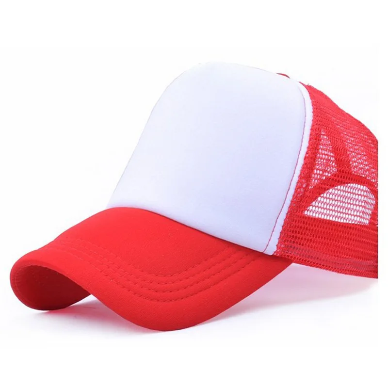 Trucker Hat Foam Mesh Baseball Cap Adjustable Snapback Solid Plain Men Hats
