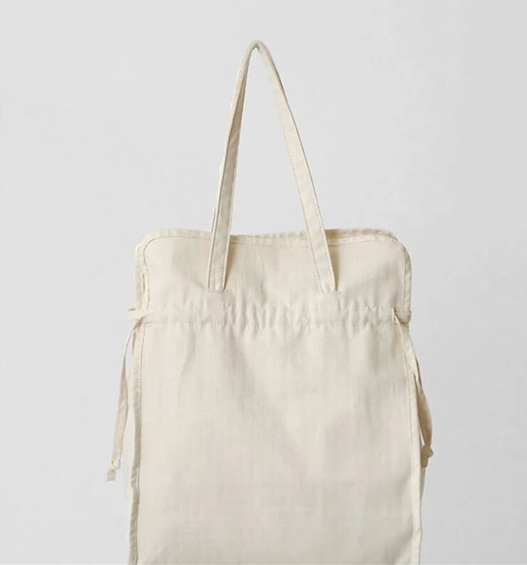 OEM Quality Custom outdoor  Fashion Customized Recyclable Canvas Cotton drawstring shopping Bag